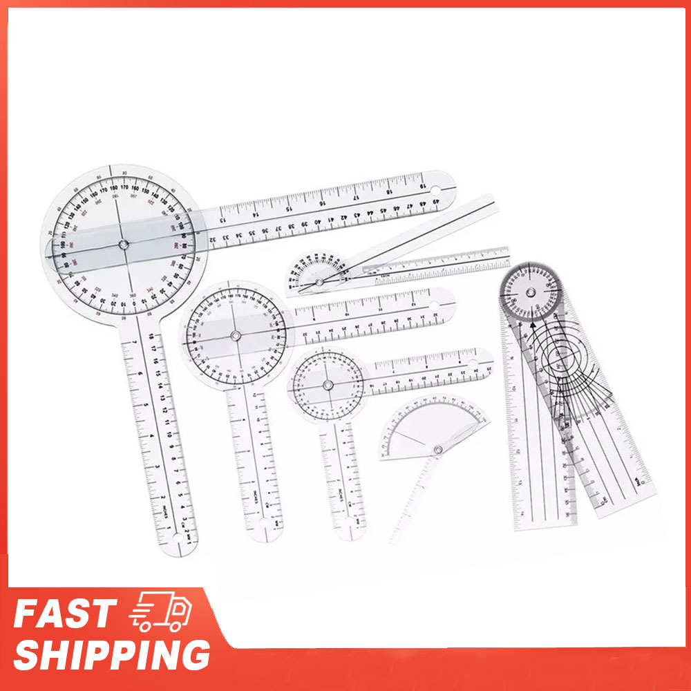 Ruler Set Transparent - Set di goniometri medici da 6