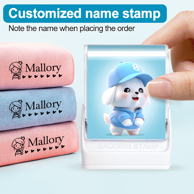 Self Inking Stamp - Timbro personalizzato per vestiti per bambini,