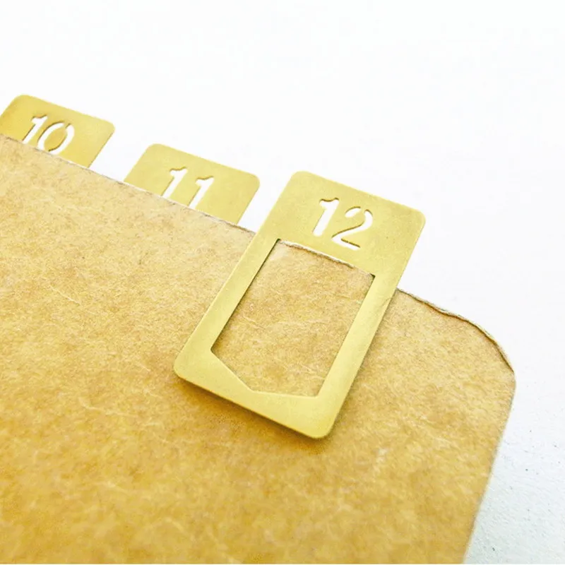 Stationery Office Supply Store - 12 pz/lotto segnalibro Vintage in rame