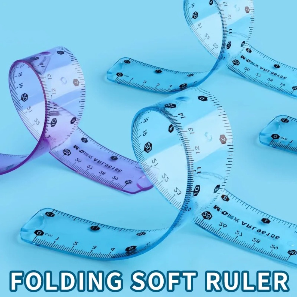 Ruler Set Transparent - 1/3 pezzi di righello morbido trasparente,