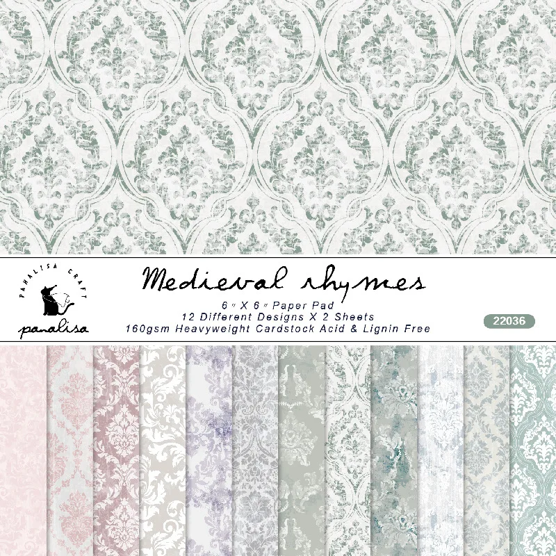 Graph Paper Pad - 12 fogli modello barocco Scrapbook Paper