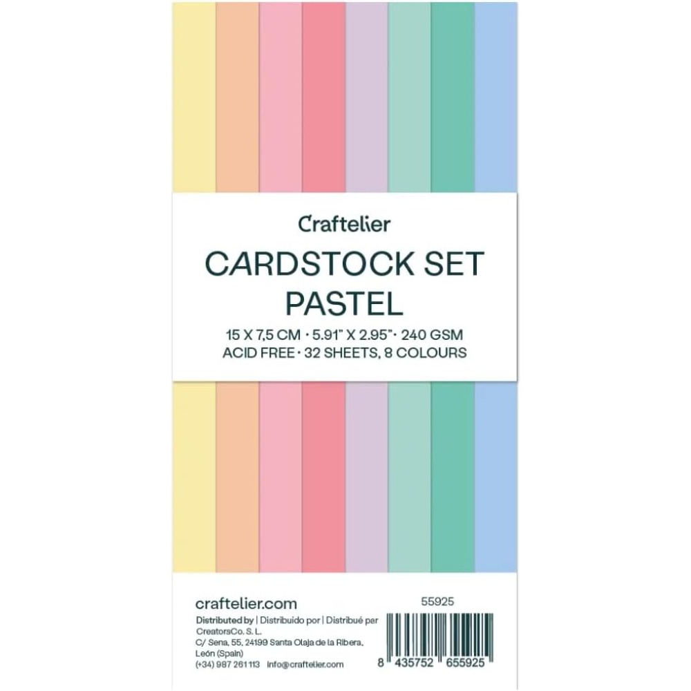 Cardstock Paper Pack - Confezione di Cartoncini Colorati per Artigianato,