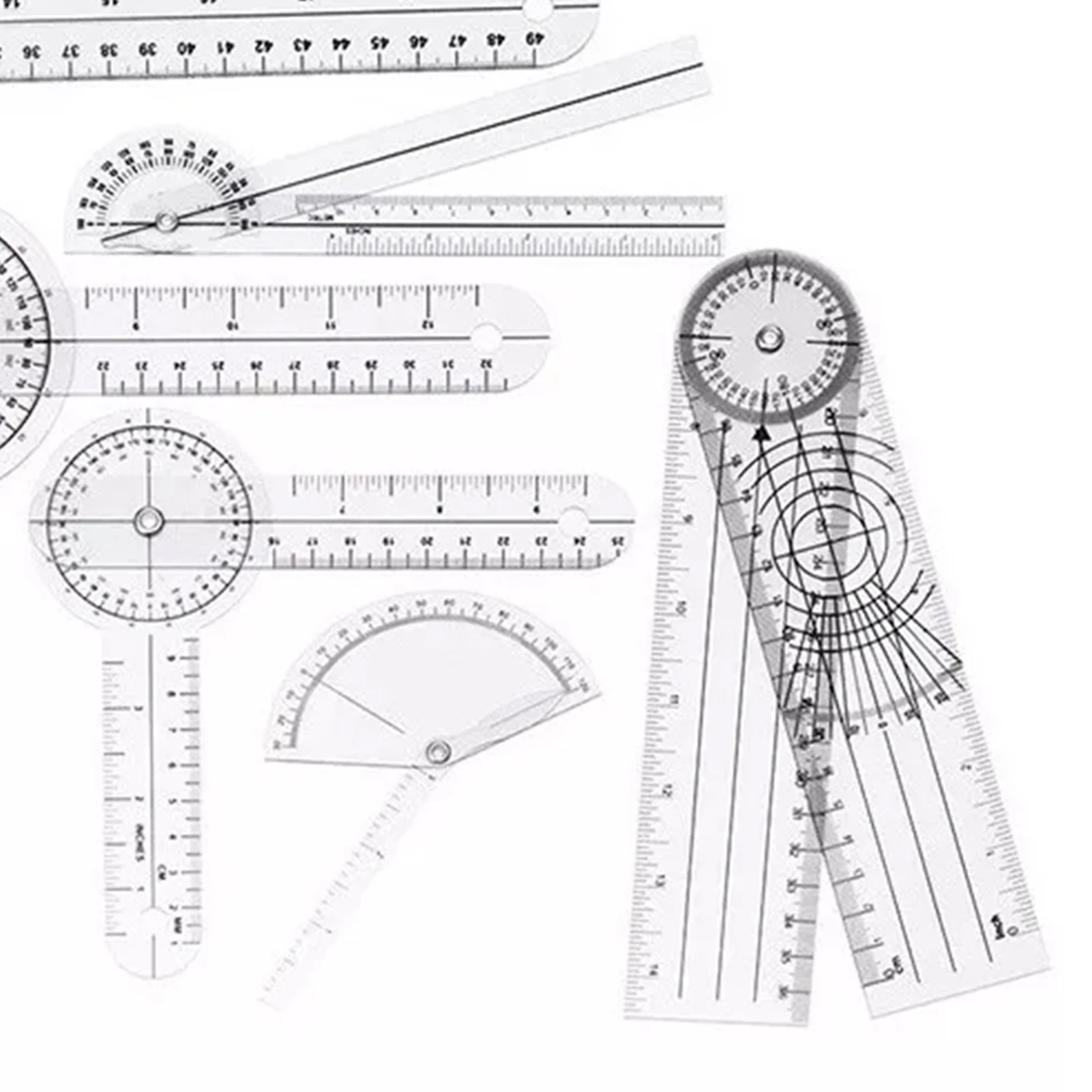 Set di goniometri medici da 6  - Ruler Set Transparent recensione e prezzo