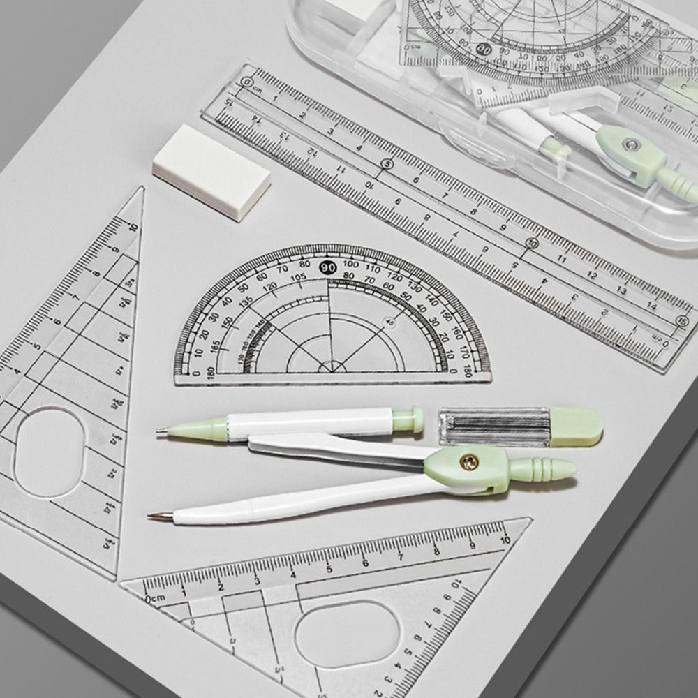 8 pz/set bussole righello in p - Ruler Set Transparent recensione e prezzo