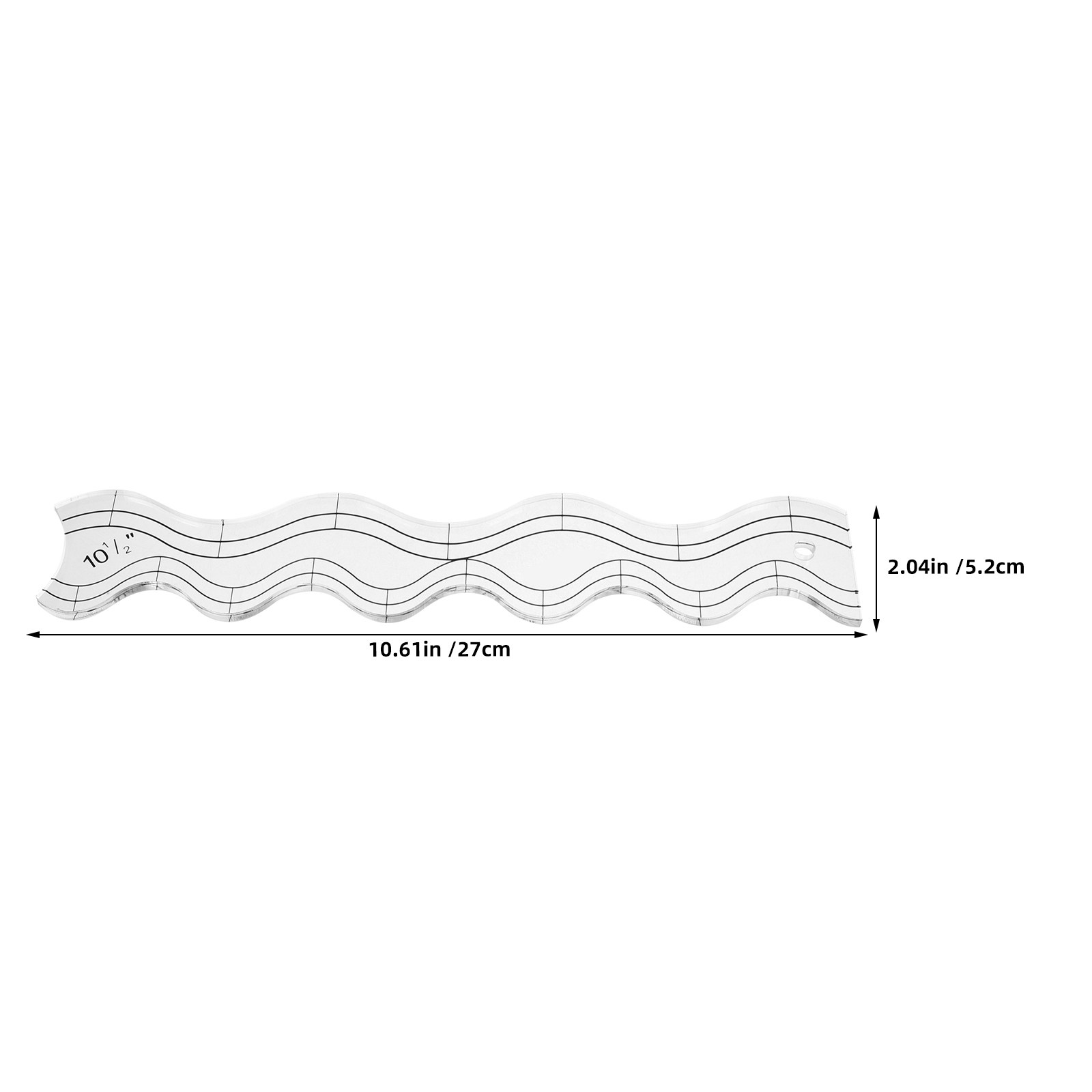 Set di 2 Righelli Ondulati in  - Ruler Set Transparent recensione e prezzo