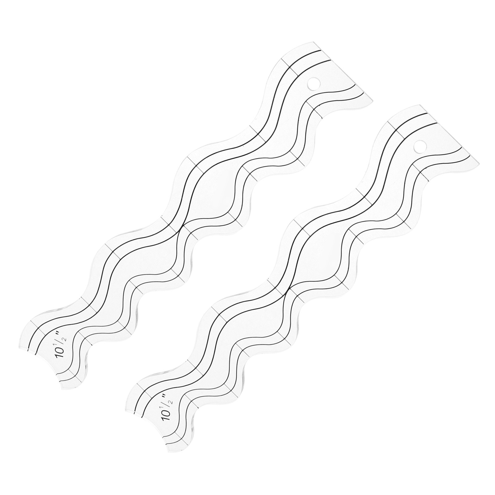 Set di 2 Righelli Ondulati in  - Ruler Set Transparent recensione e prezzo